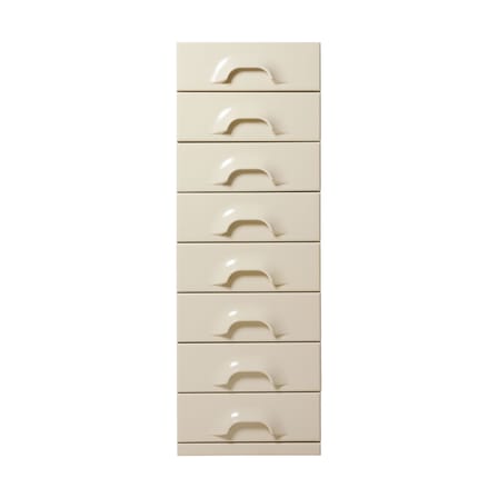 Commode Chest of drawers bois beige / Chiffonnier 8 tiroirs - L 45 x P 40,5 x H 128,8 cm - HK LIVING
