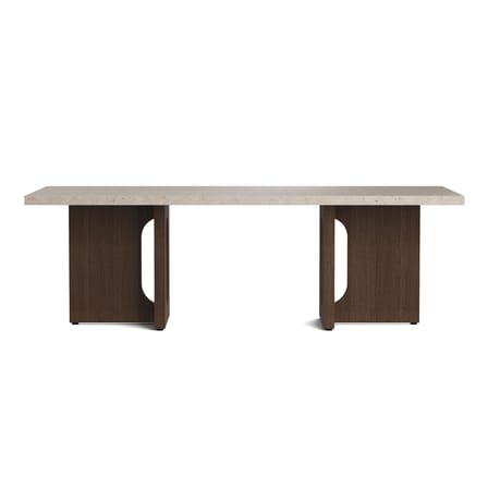 Couchtisch Androgyne Lounge Wood stein beige holz natur / 120 x 45 x H 37,8 cm - Unterteil Holz - Audo Copenhagen