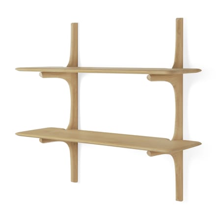 Étagère PI bois naturel / 2 étagères - Chêne massif / L 100 x H 91 cm - Ethnicraft