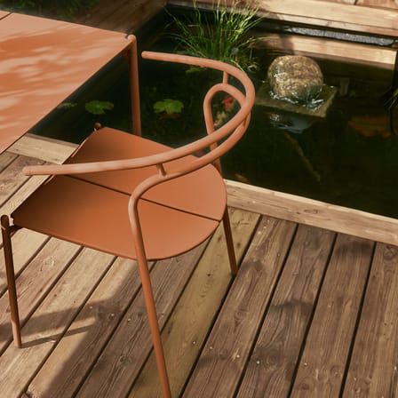 Fauteuil empilable Novo métal orange - AYTM
