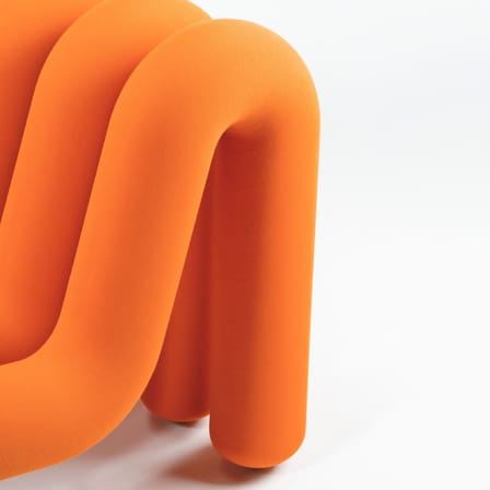 Fauteuil rembourré Extra Bold Sofa tissu orange / Canapé modulable - L 72 cm (4 tubes) - Moustache