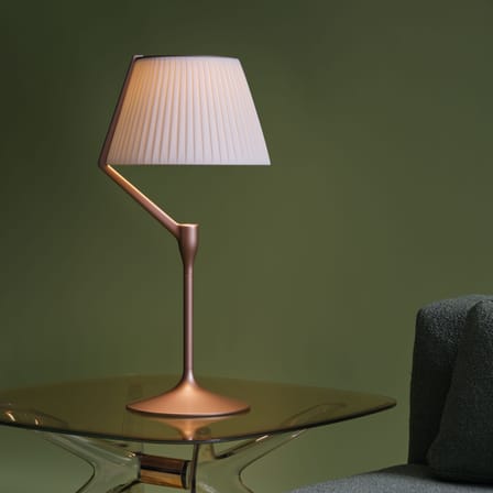Lampe de table Angelo Stone LED / H 70 cm - Tissu plisssé - Kartell