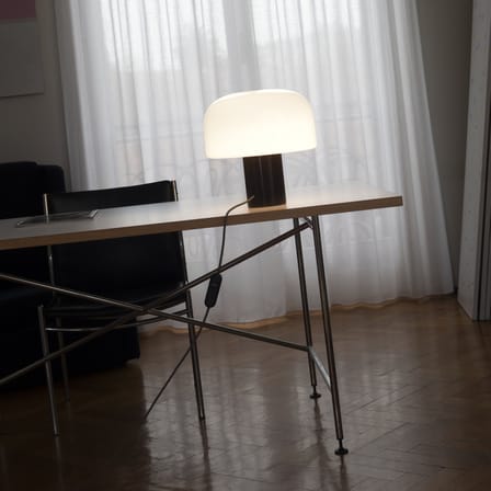 Lampe de table Bellhop Glass T verre marron - Flos