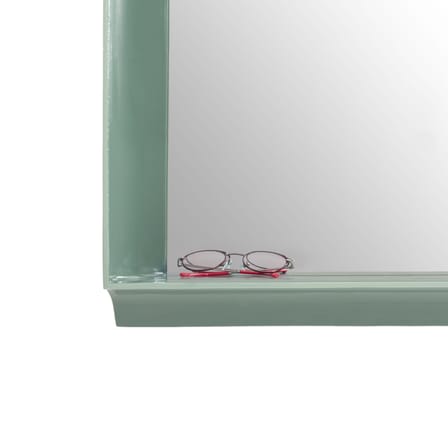 Miroir mural Coves céramique vert / Avec étagère - 60 x 60 cm - Magis
