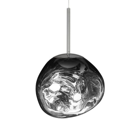 Melt Mini LED Pendant plastic material grey silver metal / Ø 28 cm - Metallic polycarbonate (changes colour) - Tom Dixon