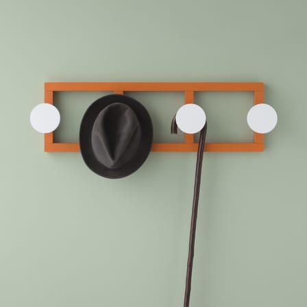 Portemanteau mural Hook 2 bois multicolore / By Nathalie du Pasquier - 75,9 x 24 cm - raawii