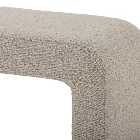 Pouf Bobbie tissu beige / L 70 cm - Tissu bouclé - Bloomingville