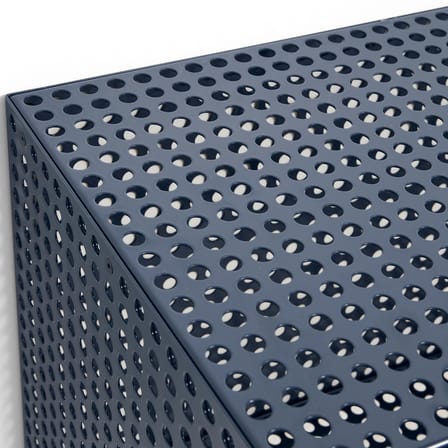 Rangement mural Perforated Cabinet Small métal bleu / L 89 x P 40 x H 45 cm - Hay