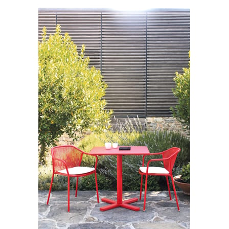 Table pliante Darwin noir métal / 80 x 80 cm - Emu