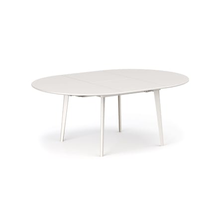 Table ronde Plus4 métal blanc / L 138-198 cm - 6 à 10 personnes - Emu