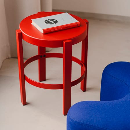 Tabouret Doon métal rouge / H 45 cm - NOO.MA