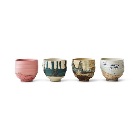 Set de 4 tasses à café Artist céramique / Ø 8 x H 7.5 cm - HK LIVING