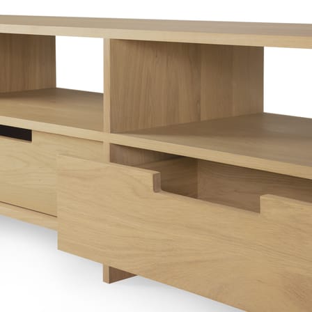 Kabuki TV unit natural wood / L 200 cm - 2 drawers - Ethnicraft