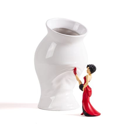 Vase Circus - Lucy céramique blanc / H 28,5 cm - Seletti