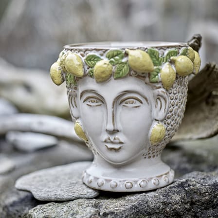 Vaso per fiori Limone ceramica giallo / Ø 16,5 x H 16 cm - Bloomingville