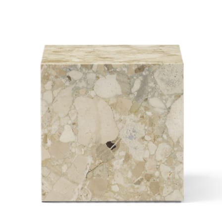 Beistelltisch Plinth Cubic stein beige / Stein - 40 x 40 x H 40 cm - Audo Copenhagen