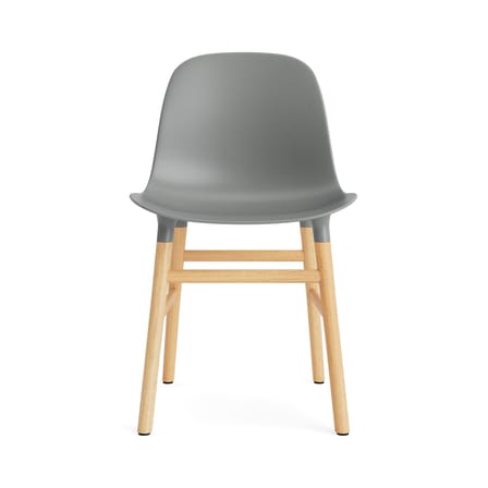 Form Chair plastic material grey Oak leg - Normann Copenhagen
