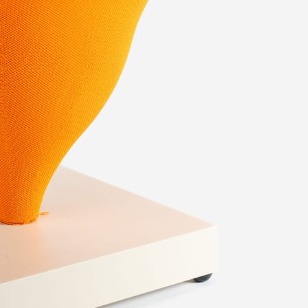 Chaise rembourrée Gelato tissu orange - Moustache