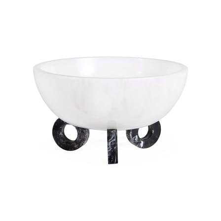 Centre de table Como / Coupe à fruits - Effet marbré - Jonathan Adler
