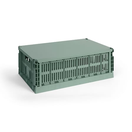 Couvercle  métal vert / Pour panier Colour Crate Large 34,5 x 53 cm - Hay
