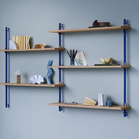 Étagère Wall Shelving – ws.85.3 bois marron / L 239 x H 85 x Prof. 17,5 cm - MOEBE