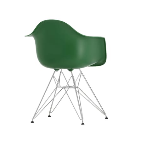 Fauteuil RE DAR - Eames Plastic Armchair plastique vert / (1950) - Pieds chromés / Recyclé - Vitra