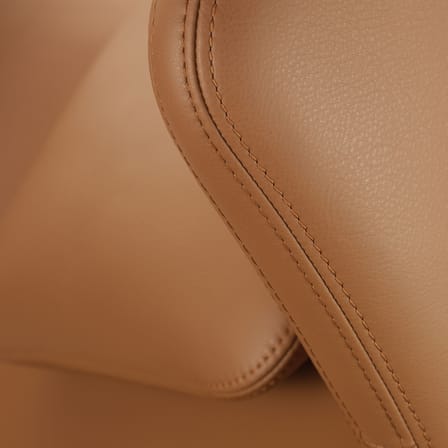 Fauteuil rembourré Grand Repos cuir marron / Pivotant & inclinable - Vitra