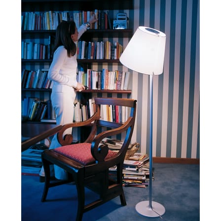Lampadaire Melampo Terra métal tissu gris / H 163 cm - Artemide