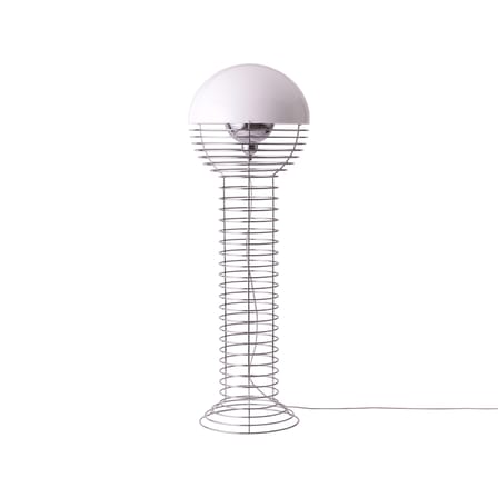 Lampadaire Wire métal blanc / H 120 cm - Verner Panton, 1972 - Verpan