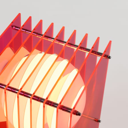 Lampe de table Lop Small Rectangle plastique rose / Lauréat Archiproducts Design Award - BANG