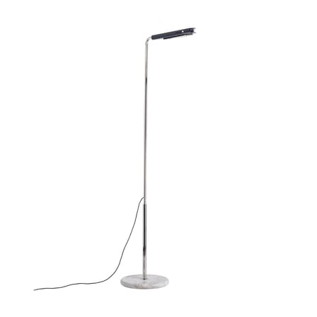 Lampadaire Mezzaluna LED métal bleu / Bruno Gecchelin, 1975 - Orientable - DCW éditions
