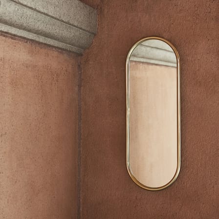 Miroir mural Angui argent métal / L 29 x H 78 cm - AYTM