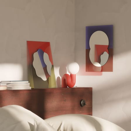 Miroir mural Wander verre multicolore / Petit - L 40 x H 55 cm - Petite Friture