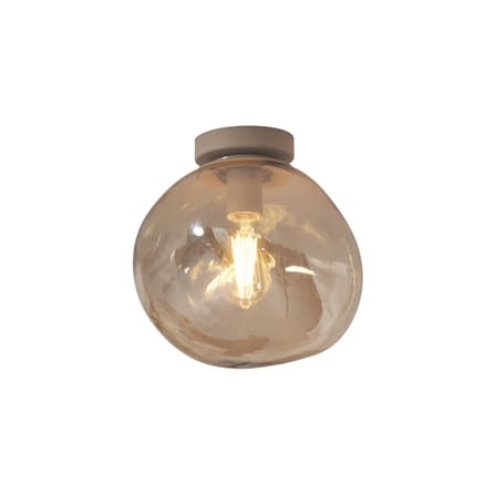 Plafonnier Helsinki verre marron / Ø 26 x H 31 cm - Forme asymétrique - It's about Romi