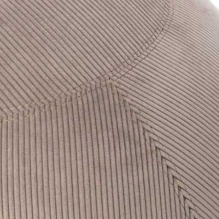 Pouf Côtelé XL beige / Ergonomique - Ø 65 cm / Velours côtelé - BLOON PARIS