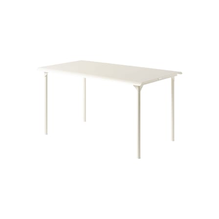 Patio Rectangular table metal white / 140 x 80 cm - Sheet metal - Tolix