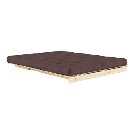 Schlafcouch Roots holz braun / B 160 cm - 3 Positionen / Struktur Pinie Klare Kiefer - KARUP
