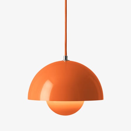 Suspension Flowerpot VP1 métal orange / Ø 23 cm - By Verner Panton, 1968 - &tradition
