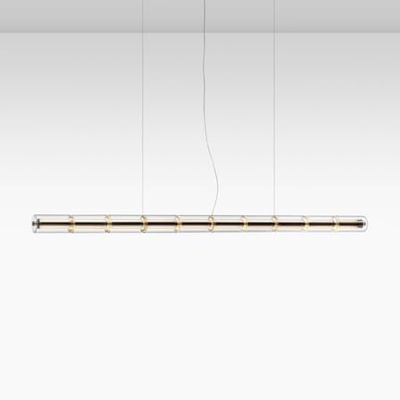 Suspension Luce Cilindrica S2 verre transparent / L 207 cm - Flos
