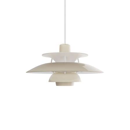 Suspension PH 5 Opal plastique beige / Ø 32 cm - Réédition 1958 - Louis Poulsen