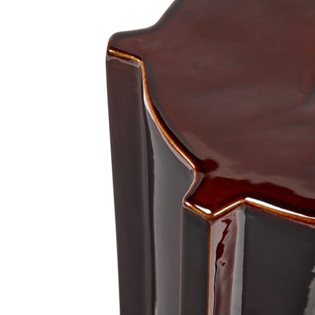 Table d'appoint Pawn Geometric céramique marron / Tabouret - Ø 31,3 x H 45 cm - Serax