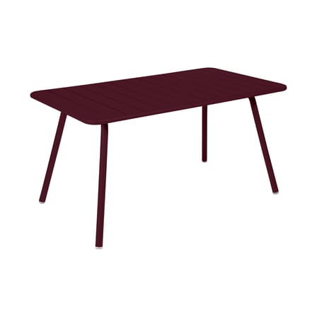 Table rectangulaire Luxembourg métal violet / 143 x 80 cm (6 personnes)  - Trou parasol - Fermob