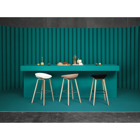 Tabouret de bar About a stool AAS 32 plastique bois blanc / H 75 cm - Hay
