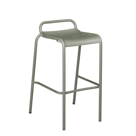 Tabouret de bar Luxembourg métal vert / Aluminium - H 78 cm - Fermob