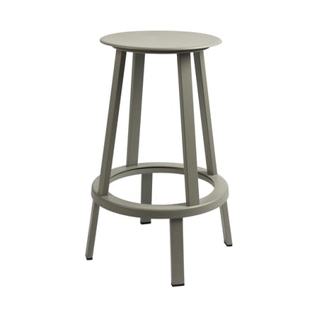 Tabouret haut pivotant Revolver métal gris / H 65 cm - Hay
