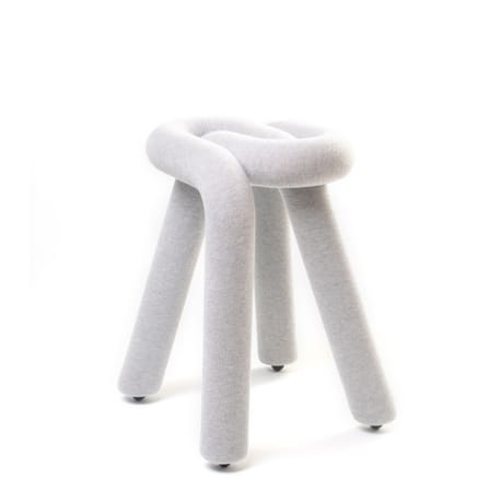 Tabouret rembourré Bold tissu gris - Moustache