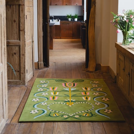 Tappeto Wild at Heart tessuto verde / 210 x 140 cm - Edizione limitata di Blumenhaus - COLORTHERAPIS