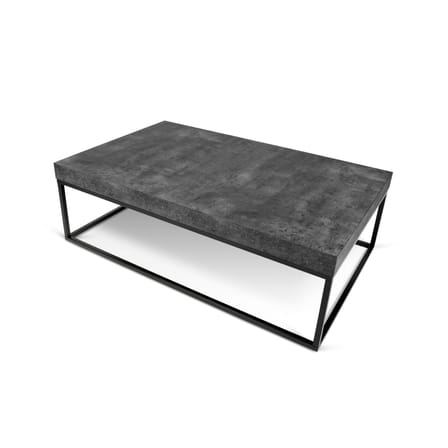 Tavolino Adelaïde legno grigio / 120 x 75 cm x H 38 cm - Melamina effetto cemento - POP UP HOME