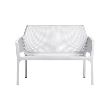 Banc avec dossier Net blanc / Empilable - L 116 cm - NARDI