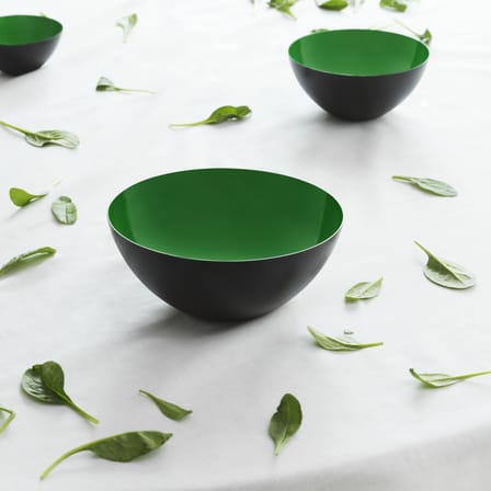 Bol Krenit métal vert / 60 cl - Ø 16 x H 7,1 cm / Herbert Krenchel, 1953 - Normann Copenhagen